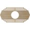 Ekena Millwork Chrysler Wood Fretwork Pierced Ceiling Medallion, Birch, 24"W x 12"H x 6 1/4"ID x 1/4"T CMWP24X12X0250CSBI - alternate 4